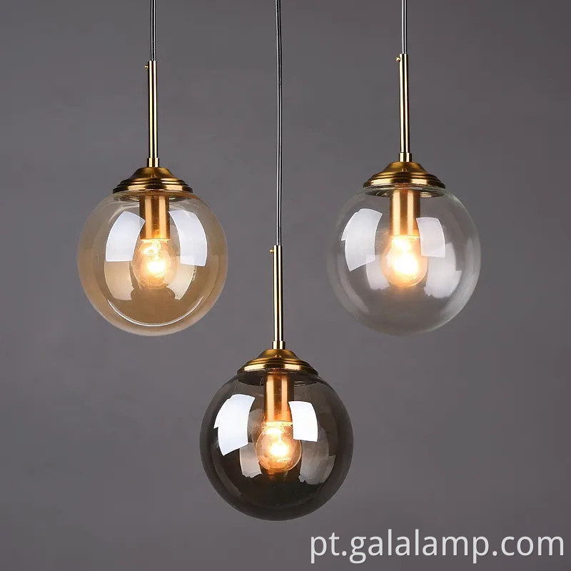 Iluminação em casa E27 E27 Classic Glass Ball Ball LED teto pendente Lâmpada